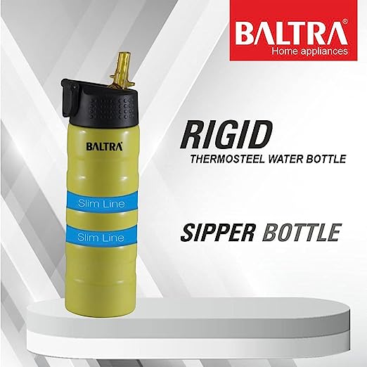 BALTRA Rigid Thermosteel Hot and Cold Water Bottle Stainless Steel Sports Vacuum Flask 650ml, green BALTRA Rigid Thermosteel Hot and Cold Water Bottle Stainless Steel Sports Vacuum Flask 650ml, green